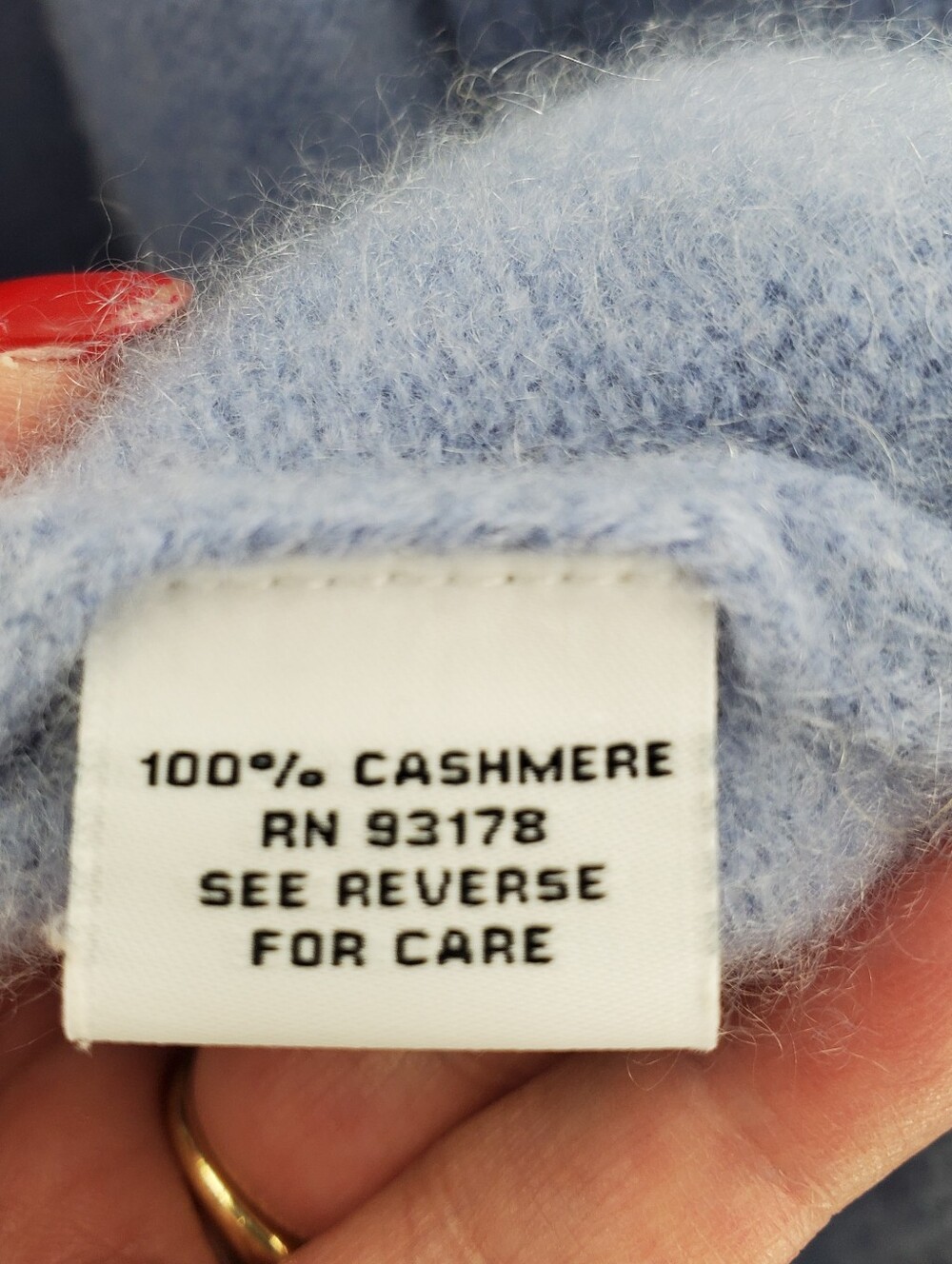 Blue 100% cashmere long cardigan S - Picture 5 of 16